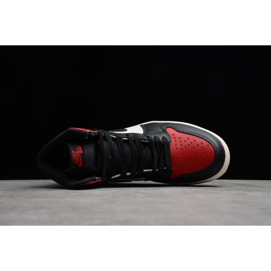 Jordan 1 Retro High Bred Toe 555088-610 Basketball Shoes