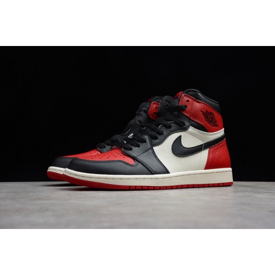 Jordan 1 Retro High Bred Toe 555088-610 Basketball Shoes