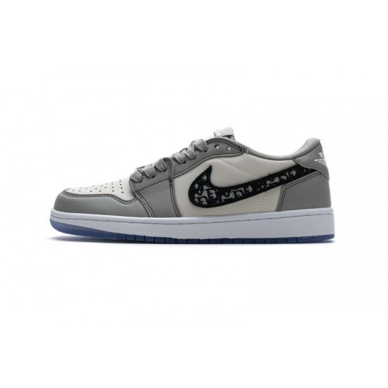 Men DR Air Jordan 1 Low Wolf Grey