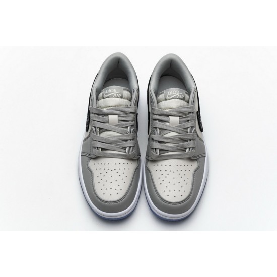 Men DR Air Jordan 1 Low Wolf Grey