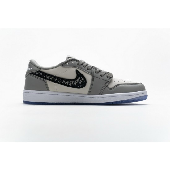 Men DR Air Jordan 1 Low Wolf Grey