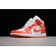 Jordan 1 Retro Mid Habanero Red 554724-140 Basketball Shoes