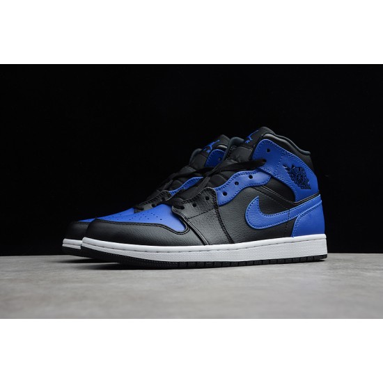 Jordan 1 Retro Mid Hyper Royal 554724-077 Basketball Shoes