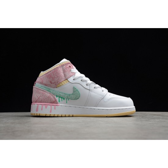 Jordan 1 Retro Mid Ice Cream DD1666-100 Basketball Shoes White Pink .jpg