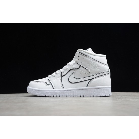 Jordan 1 Retro Mid Iridescent TrimCK6587-100 Basketball Shoes