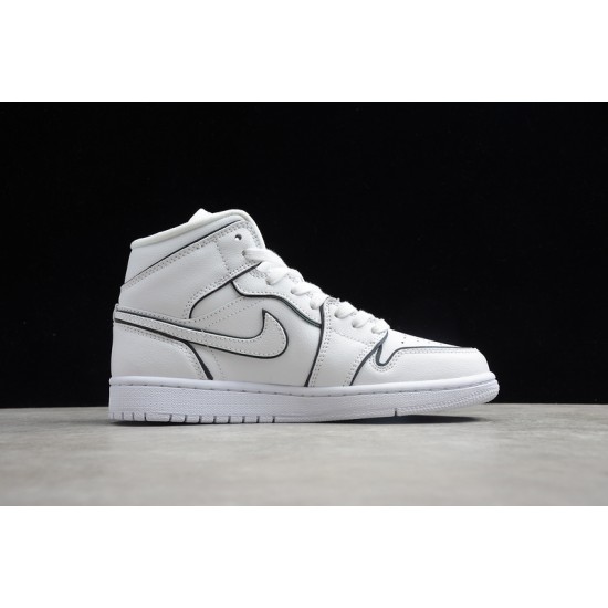 Jordan 1 Retro Mid Iridescent TrimCK6587-100 Basketball Shoes