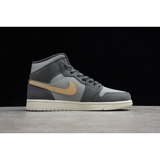 Jordan 1 Retro Mid Iron Grey Onyx BQ6472-020 Basketball Shoes