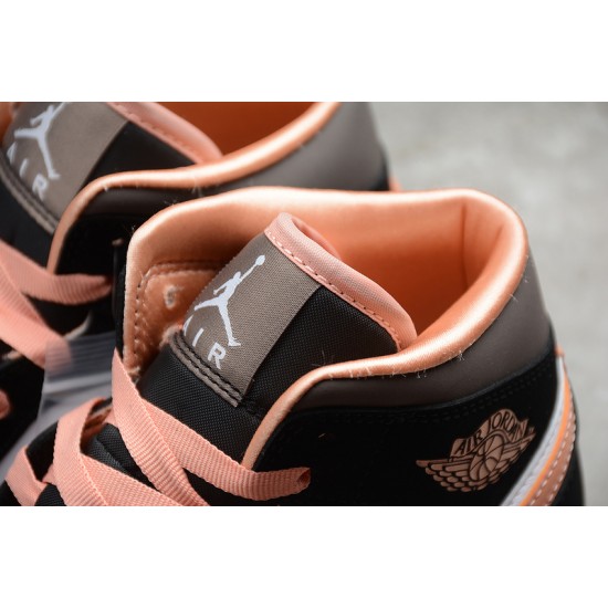 Jordan 1 Retro Mid Peach Mocha DH0210-100 Basketball Shoes