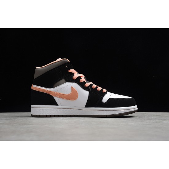 Jordan 1 Retro Mid Peach Mocha DH0210-100 Basketball Shoes