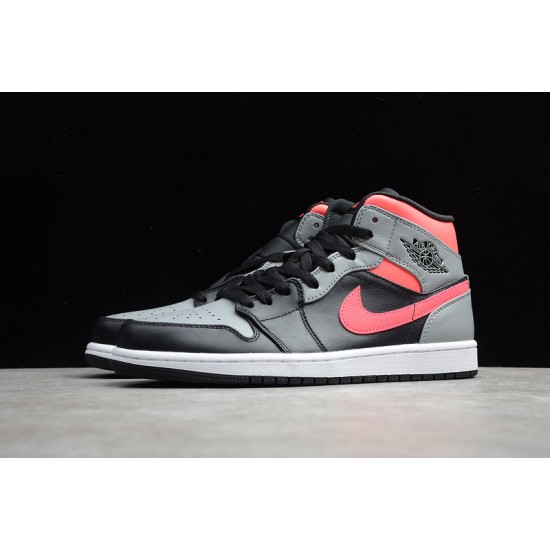 Jordan 1 Retro Mid Pink Shadow 554724-059 Basketball Shoes