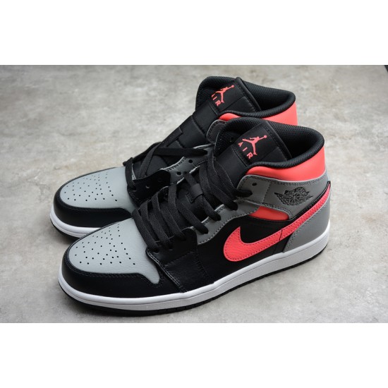 Jordan 1 Retro Mid Pink Shadow 554724-059 Basketball Shoes