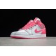 Jordan 1 Retro Mid Platinum Pink 555112-109 Basketball Shoes