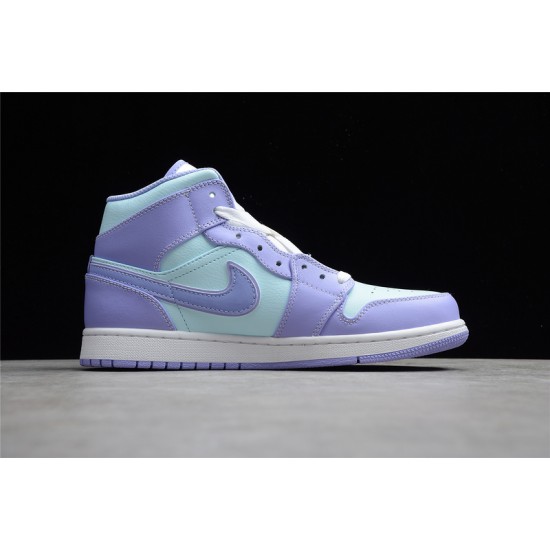 Jordan 1 Retro Mid Purple Pulse 554724-500 Basketball Shoes