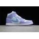 Jordan 1 Retro Mid Purple Pulse 554724-500 Basketball Shoes