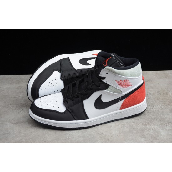 Jordan 1 Retro Mid Red Black Toe 852542-100 Basketball Shoes