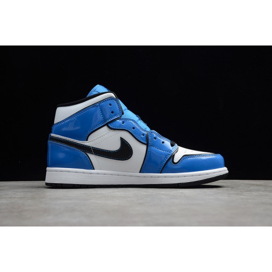 Jordan 1 Retro Mid Signal Blue DD6834-402 Basketball Shoes