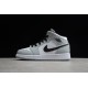 Jordan 1 Retro Mid Smoke Grey 554724-092 Basketball Shoes