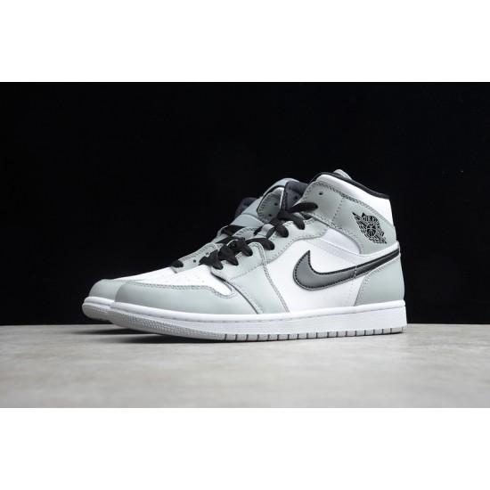 Jordan 1 Retro Mid Smoke Grey 554724-092 Basketball Shoes