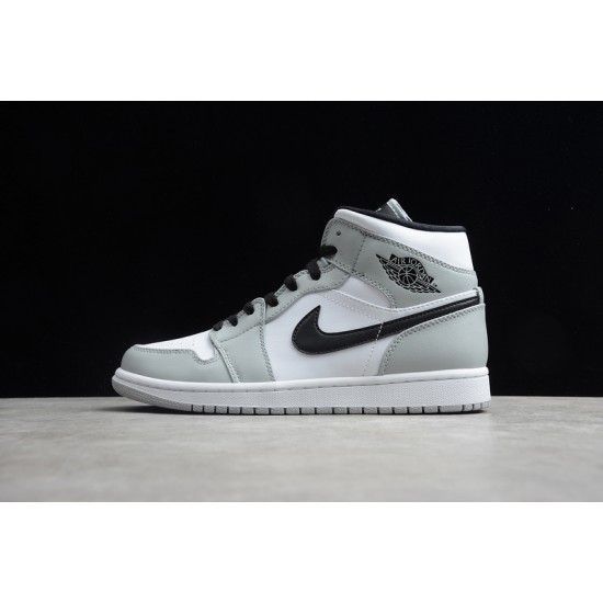 Jordan 1 Retro Mid Smoke Grey 554724-092 Basketball Shoes