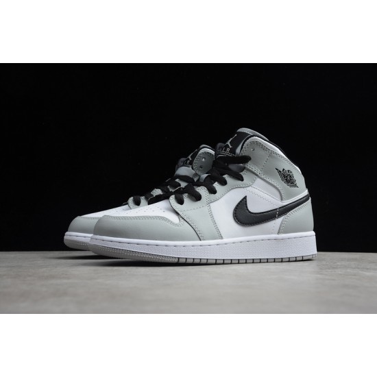 Jordan 1 Retro Mid Smoke Grey 554724-092 Basketball Shoes