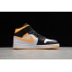 Jordan 1 Retro Mid White Laser Orange CV5276-107 Basketball Shoes