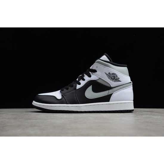 Jordan 1 Retro Mid White Shadow 554724-073 Basketball Shoes