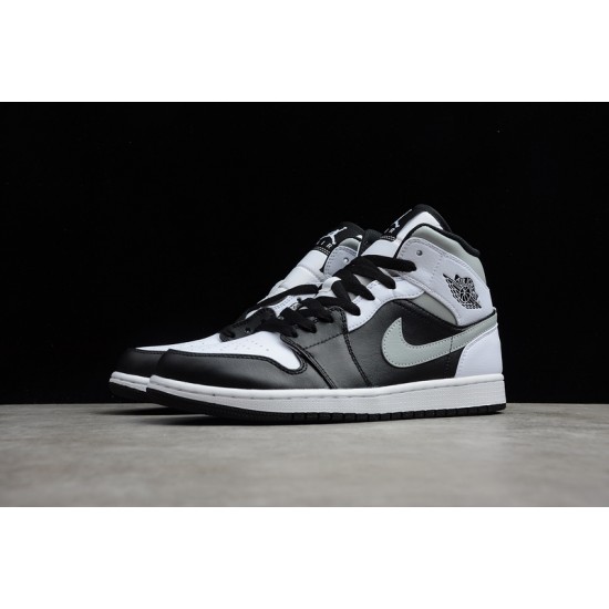 Jordan 1 Retro Mid White Shadow 554724-073 Basketball Shoes