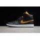 Jordan 1 Retro Mid Yellow Black C9352-001 Basketball Shoes