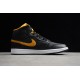 Jordan 1 Retro Mid Yellow Black C9352-001 Basketball Shoes