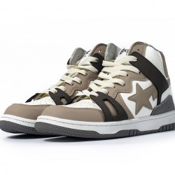 A Bathing Ape Sk8 High Brown White Black Women Men Shoes