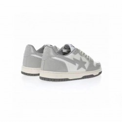 A Bathing Ape Sk8 Low Grey White Women Men Shoes