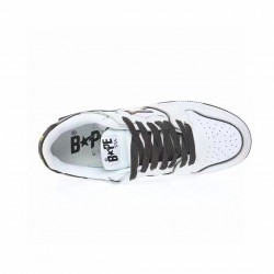 A Bathing Ape Sk8 Low White Black Women Men Shoes