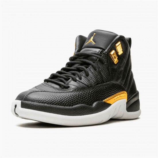 Air Jordan 12 Retro Reptile AJ12 AO6068 007 BlackMetallic Gold White