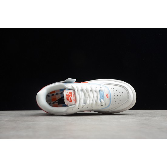 Nike Air Force 1 Low Shadow SE Team Orange Blue --CQ9503-100 Casual Shoes Women