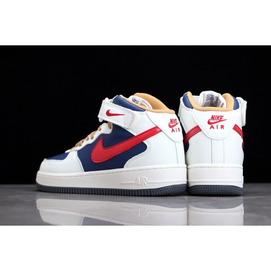 Nike Air Force 1 Mid Blue Red White --512745-068 Casual Shoes Unisex