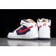 Nike Air Force 1 Mid Blue Red White --512745-068 Casual Shoes Unisex