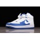 Nike Air Force 1 Mid Blue White --DC8870-100 Casual Shoes Unisex