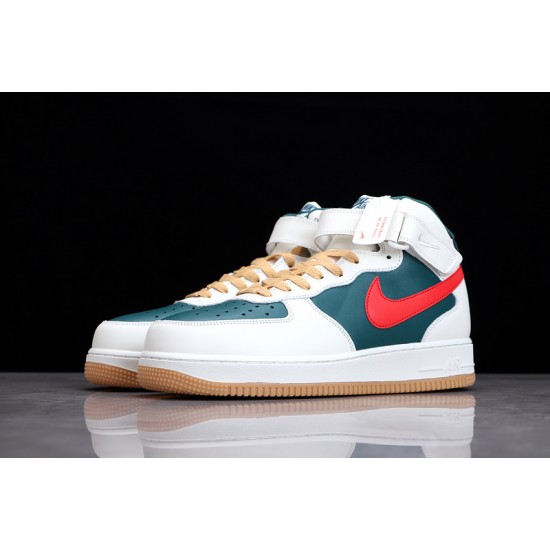 Nike Air Force 1 Mid Green Red --AQ3778-992 Casual Shoes Unisex