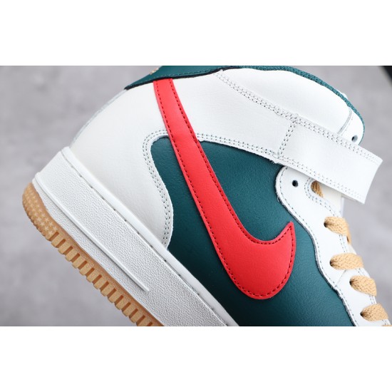 Nike Air Force 1 Mid Green Red --AQ3778-992 Casual Shoes Unisex