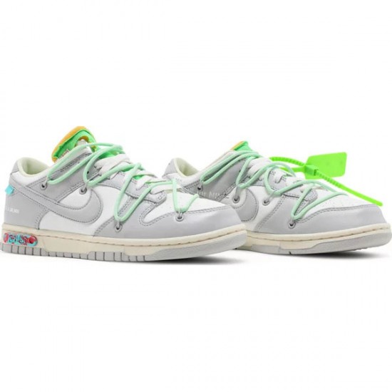 Off-White x Dunk Low Lot 07 Of 50 DM1602 108 Leather Shoes