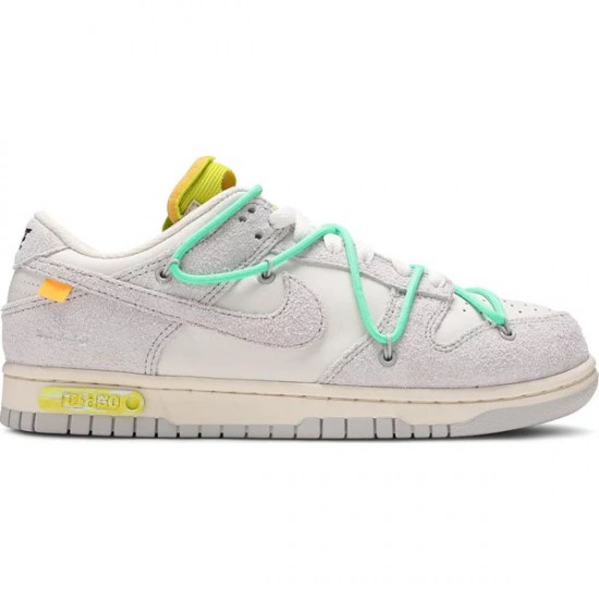 Off-White x Dunk Low Lot 14 Of 50 DJ0950 106 Suede Shoes