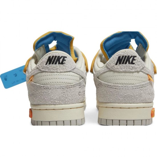 Off-White x Dunk Low Lot 34 Of 50 DJ0950 102 Suede Shoes