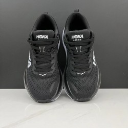 Hoka Bondi 8 Black White Women Men Running Shoe