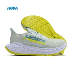 Hoka Carbon X3 Ltgreen Yellow White Women Men Running Shoe