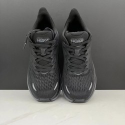 Hoka Clifton 8 All Black Women Men Running Shoe