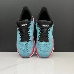 Hoka Clifton 8 Blue Black Orange White Women Men Running Shoe